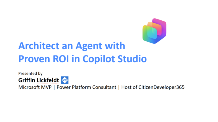 Slides: Architect an Agent with Proven ROI