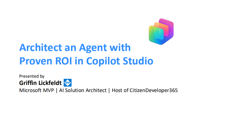 Slides: Architect Agents with ROI
